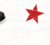 Красная рисованная звезда